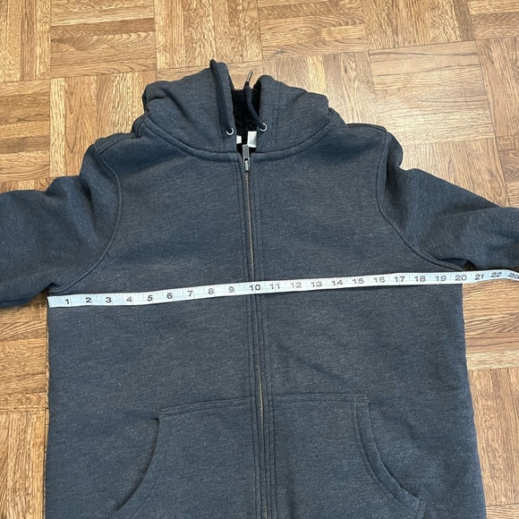 L.L. Bean Sherpa Lined 1912 Hoodie Sweatshirt Charcoal Size Small - Picture 7 of 11